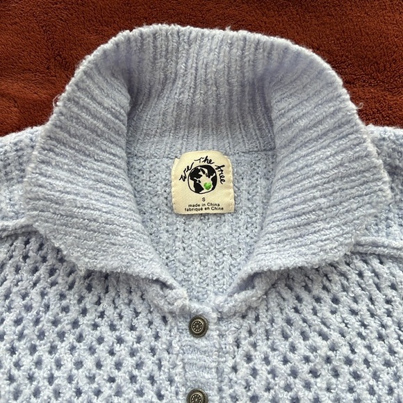 NWT Free People Care FP Snowdrift Pullover / Peri Ice Size XS - Picture 7 of 10